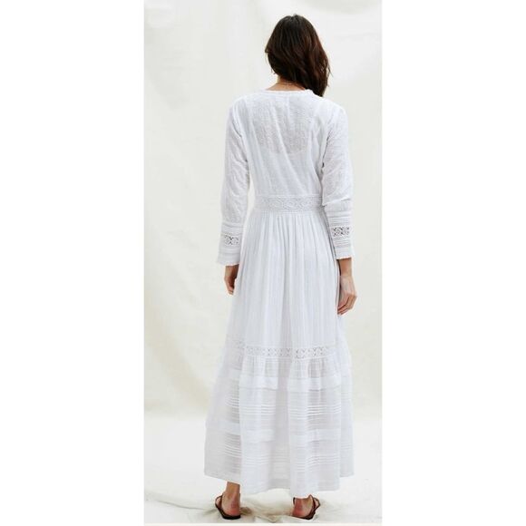 ASPIGA Audrey Lace Maxi Dress in White/ Size XL / NWT - Picture 2 of 6